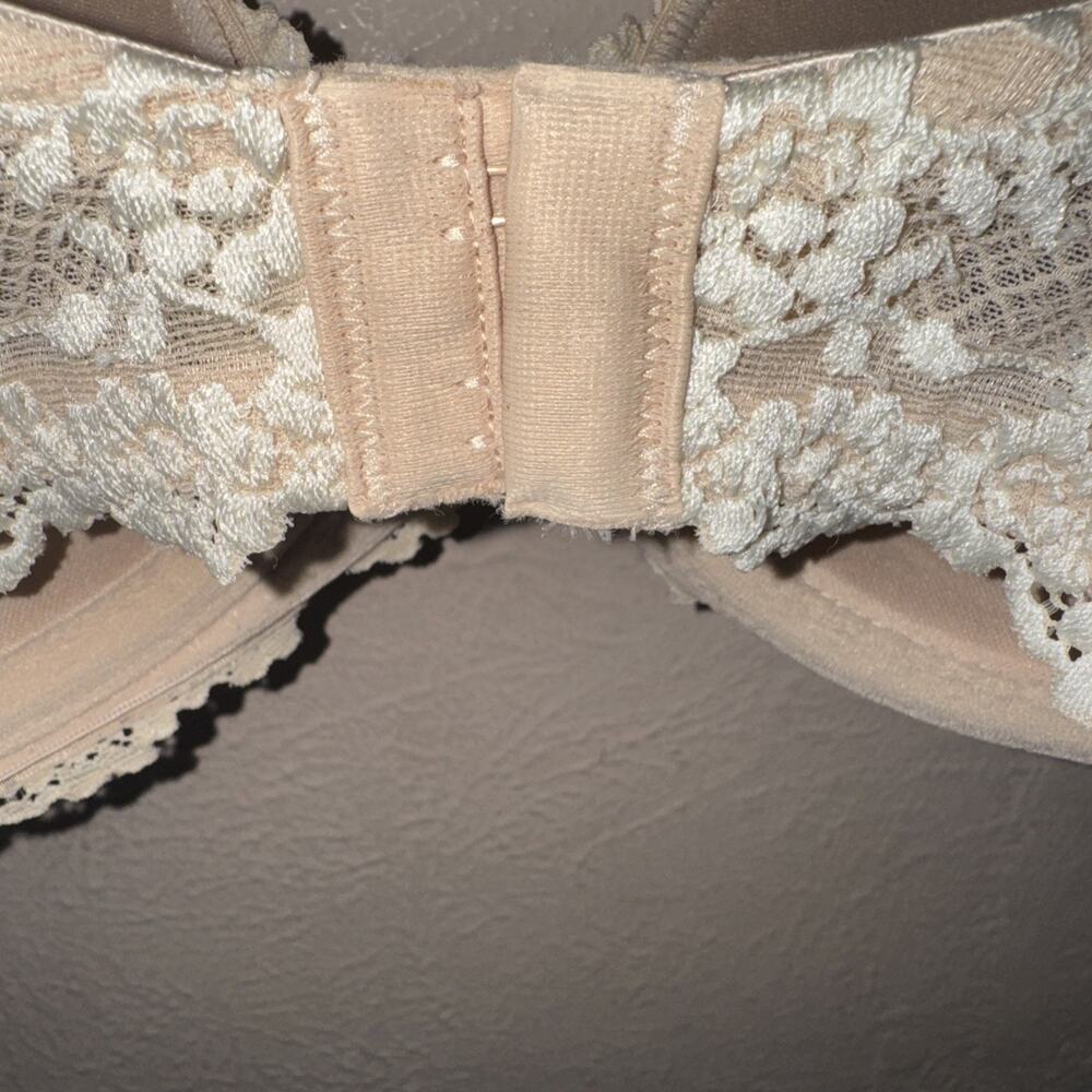 Wacoal Embrace Floral Lace Contour Bra 32DD Beige Style 853291 Underwire - Picture 9 of 13